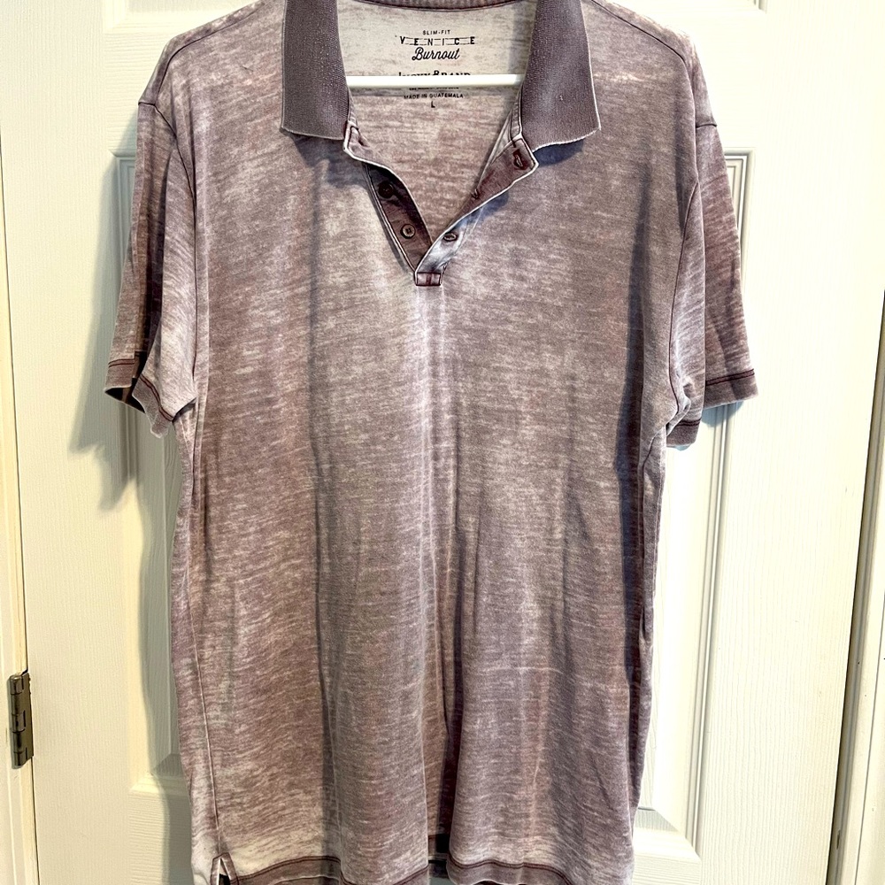 Lucky brand Venice burnout slim fit polo shirt, faded look